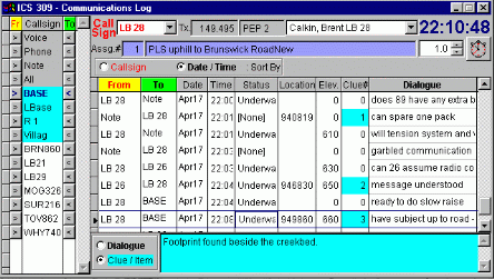 Communications Log