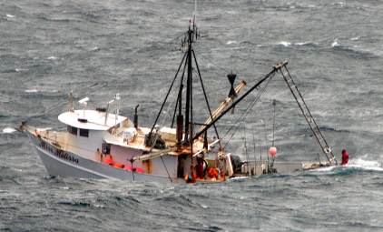 Fishing Boat Waiting For Rescue
